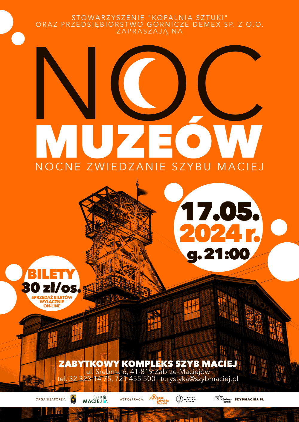 NOC MUZEÓW 2024 | Nocne zwiedzanie z Przewodnikiem - 17.05.2024 r. godz. 21:00 1 szybmaciej noc muzeow 05 2024